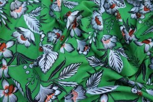Phoebe emerald green viscose fabric